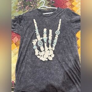 Lotus fashion western skeleton rock shirt size Large